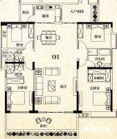 明珠湾4室2厅3卫182.3㎡户型图