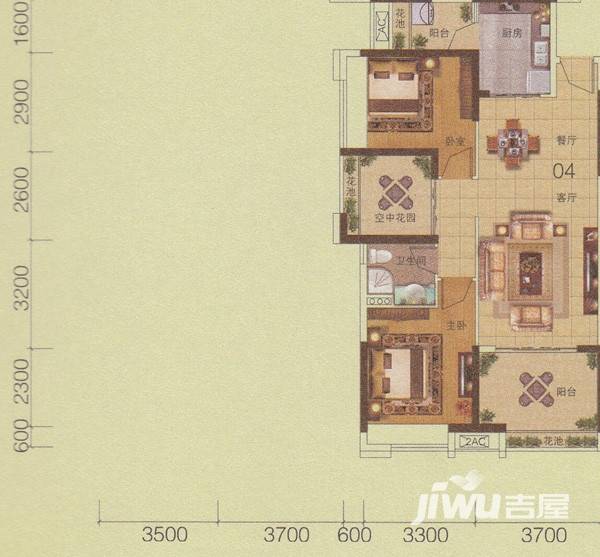 保利德胜湾普通住宅75㎡户型图