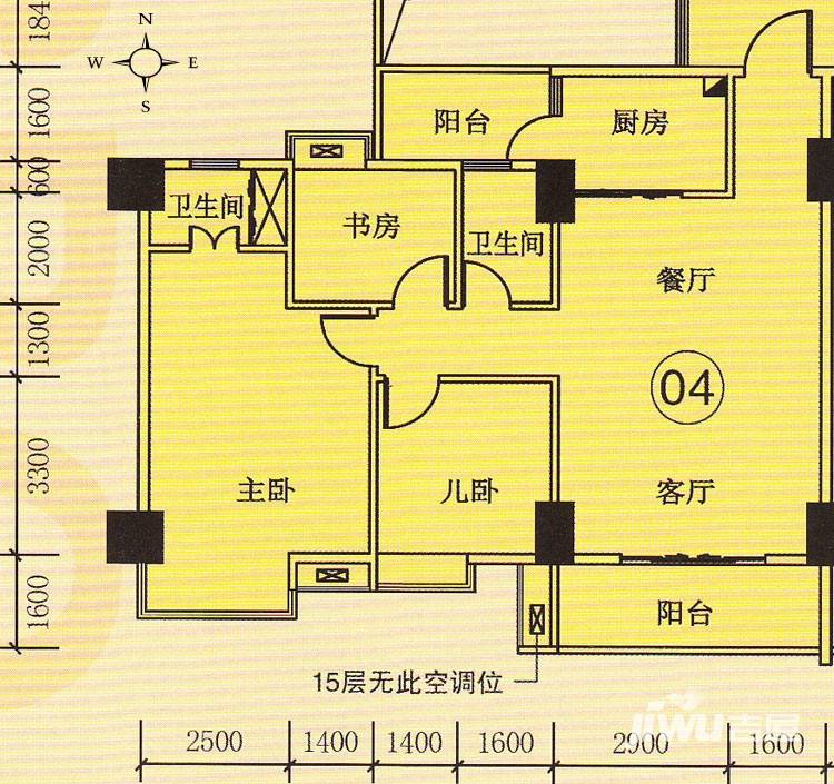 世博嘉园3室2厅2卫110.2㎡户型图