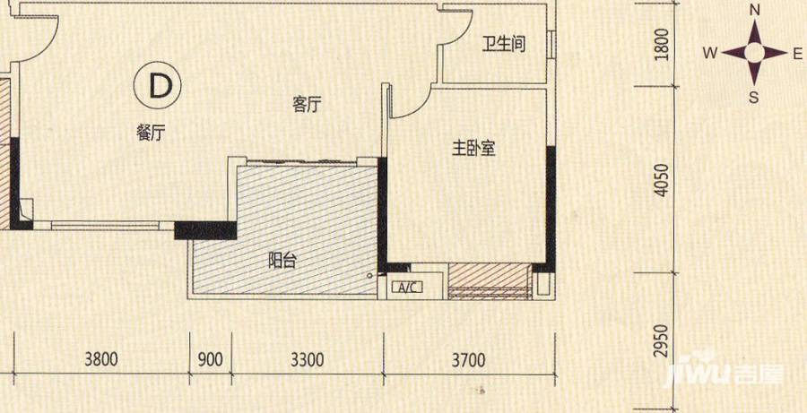 兆阳御花园普通住宅75.3㎡户型图