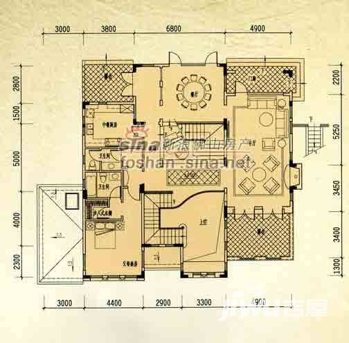 山水庄园普通住宅180㎡户型图