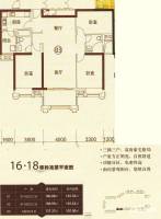 中海千灯湖1号3室2厅2卫137.4㎡户型图