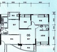 日美名轩3室2厅2卫110.6㎡户型图