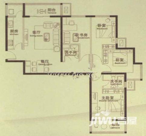 金世纪新城普通住宅144.2㎡户型图