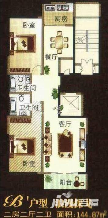 阿波罗公馆普通住宅144.9㎡户型图