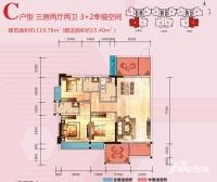 瑞泰幸福里普通住宅119㎡户型图