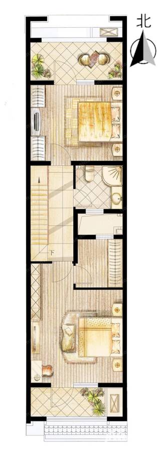 首创青旅岛尚普通住宅120㎡户型图