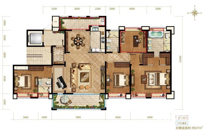 御澜湾普通住宅210㎡户型图