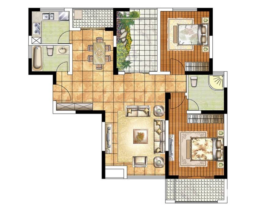 金茂云庭（公寓）普通住宅110㎡户型图