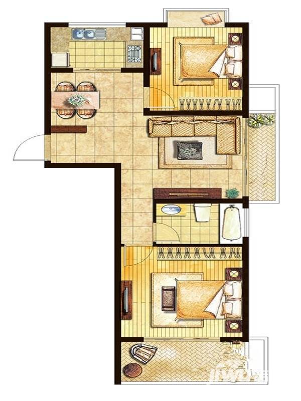 三水萧林普通住宅88㎡户型图