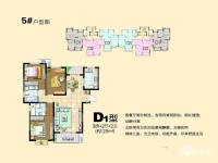 汉城国际3室2厅2卫125㎡户型图