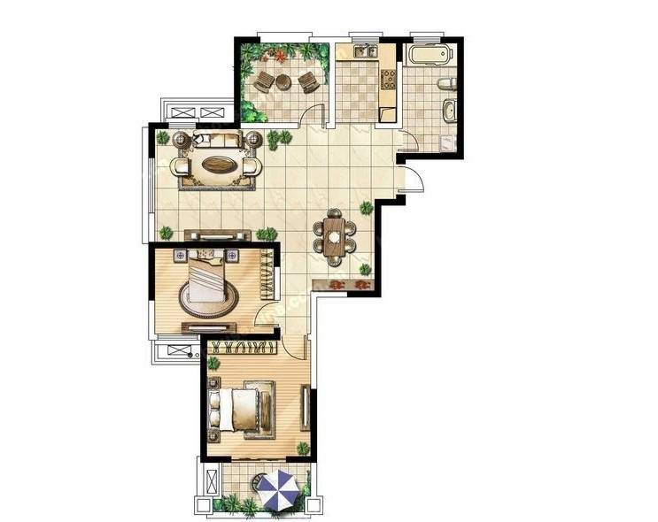 香城湾普通住宅112㎡户型图