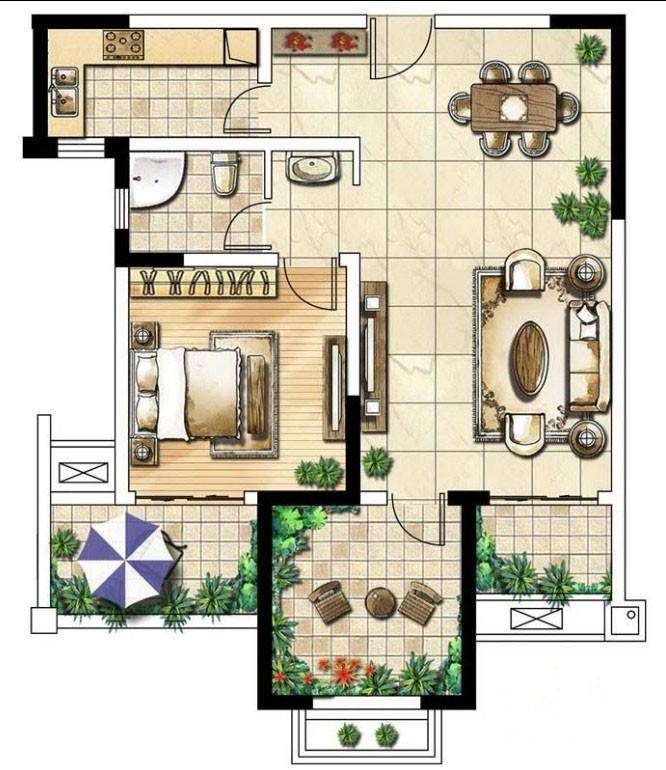 香城湾普通住宅79.4㎡户型图