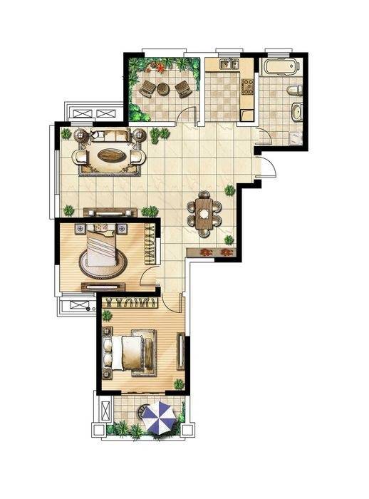 香城湾普通住宅112㎡户型图