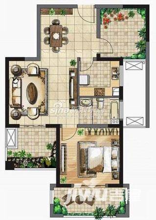 香城湾普通住宅75㎡户型图