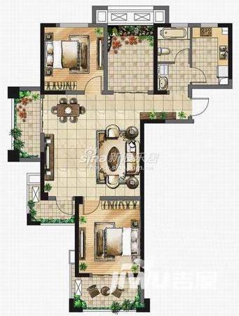 常发香城湾户型图 b-1户型 74.94平米 74.94㎡