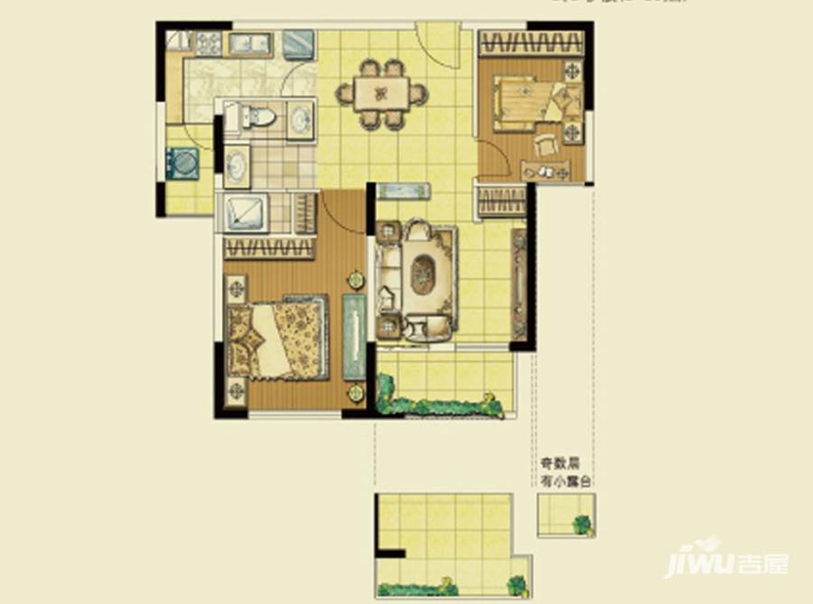 奥园印象高迪普通住宅84㎡户型图