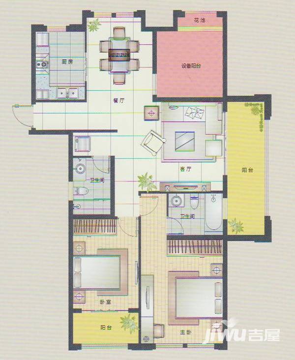 金瑭珑沐湾普通住宅110㎡户型图