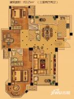 中南世纪城3室2厅2卫125㎡户型图