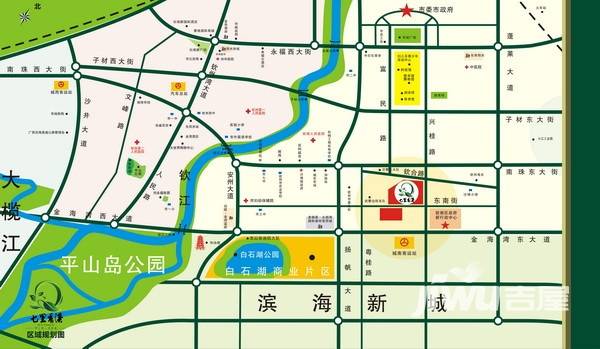 七里香溪位置交通图
