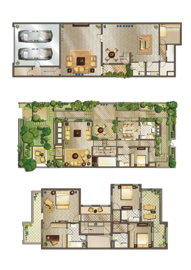 墅城4室2厅4卫368㎡户型图