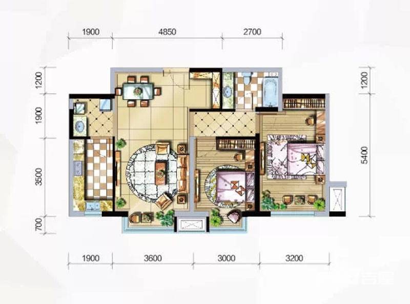 东城人家普通住宅99.9㎡户型图